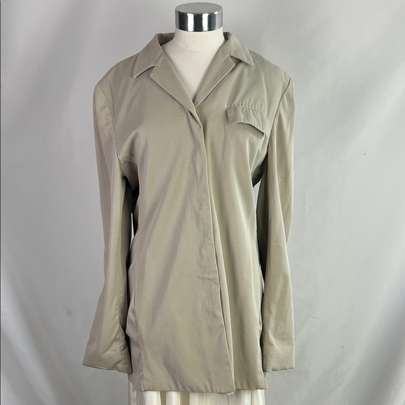Max Mara Tan 3/4 Button Front Jacket - Picture 1 of 7